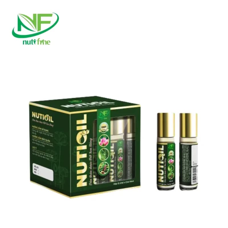 Dầu lăn thảo dược Nutioil Nutifine – Dịu da, thơm mát, tiện lợi
