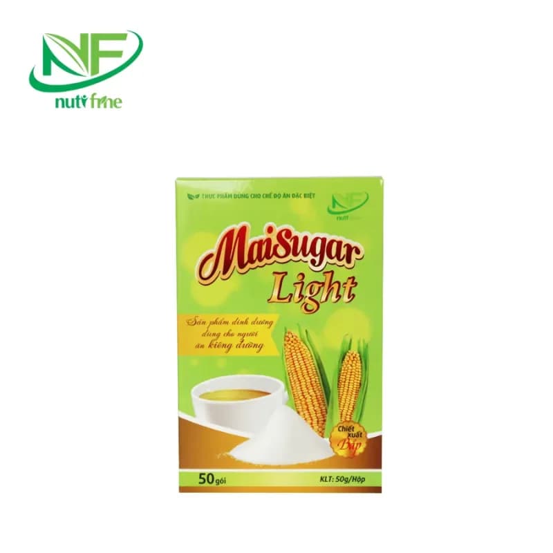 Đường Bắp Maisugar Light 1g – Nutifine Hộp 50 Gói