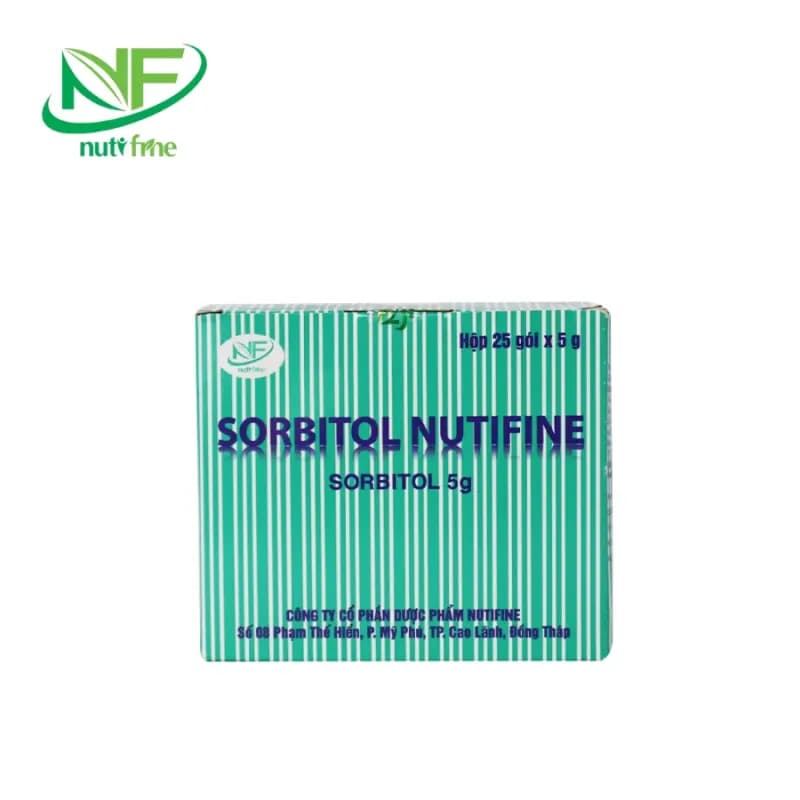 Sorbitol 5g Nutifine Gói Xanh – Hỗ Trợ Giảm Táo Bón